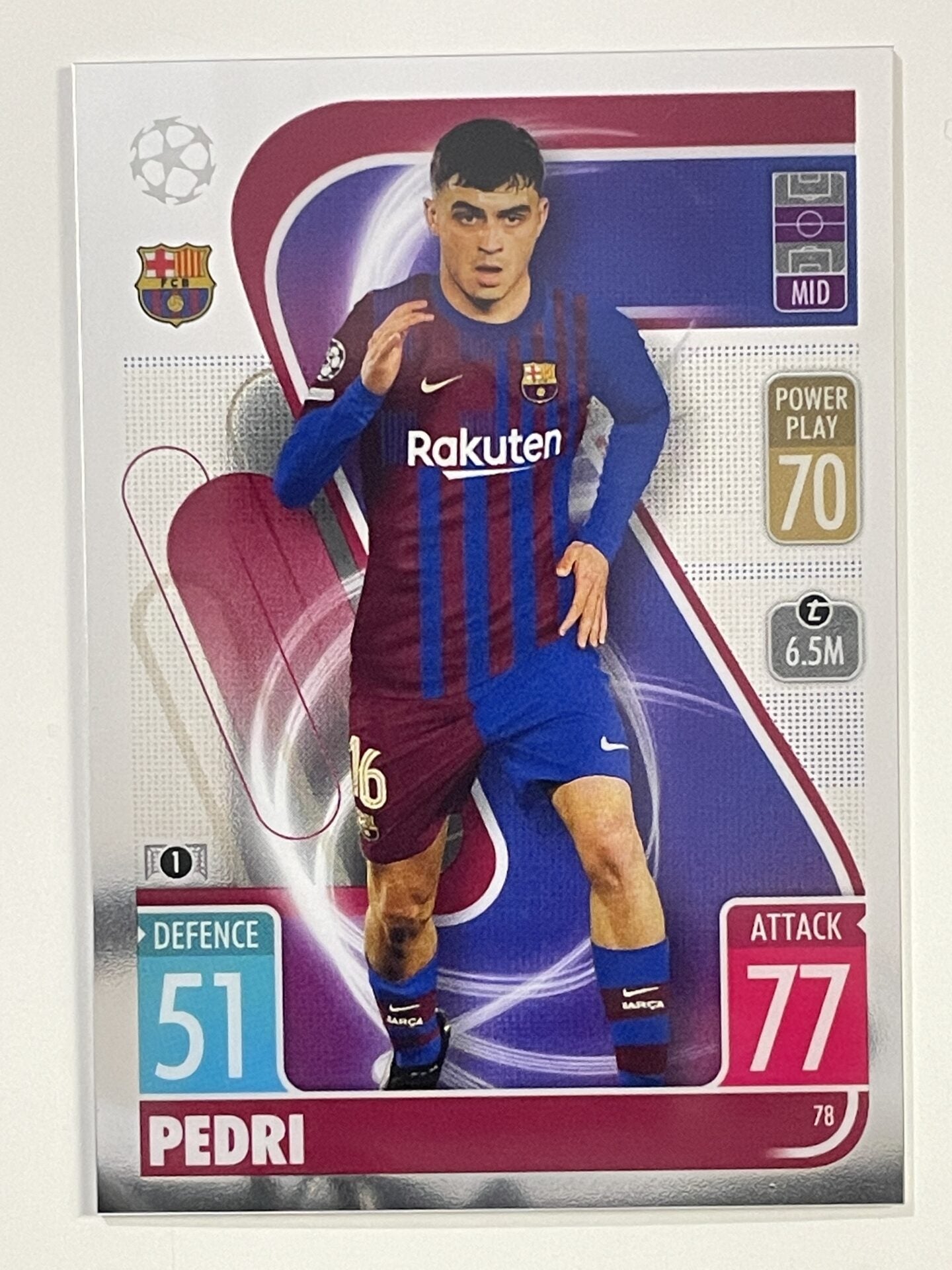 Pedri Barcelona Topps Match Attax Chrome 2021 2022 Football Card