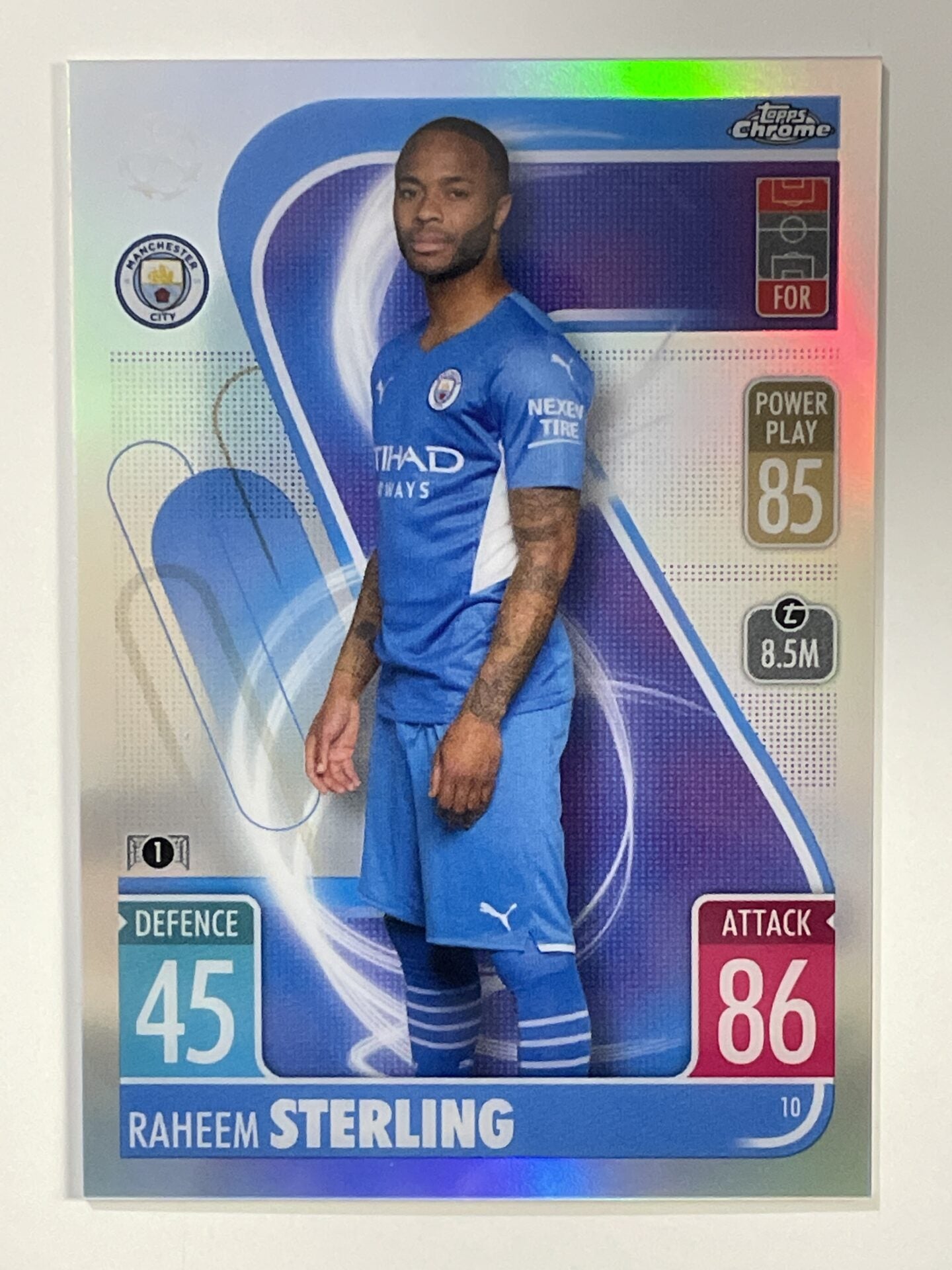 Raheem Sterling Refractor Topps Match Attax Chrome 2021 2022