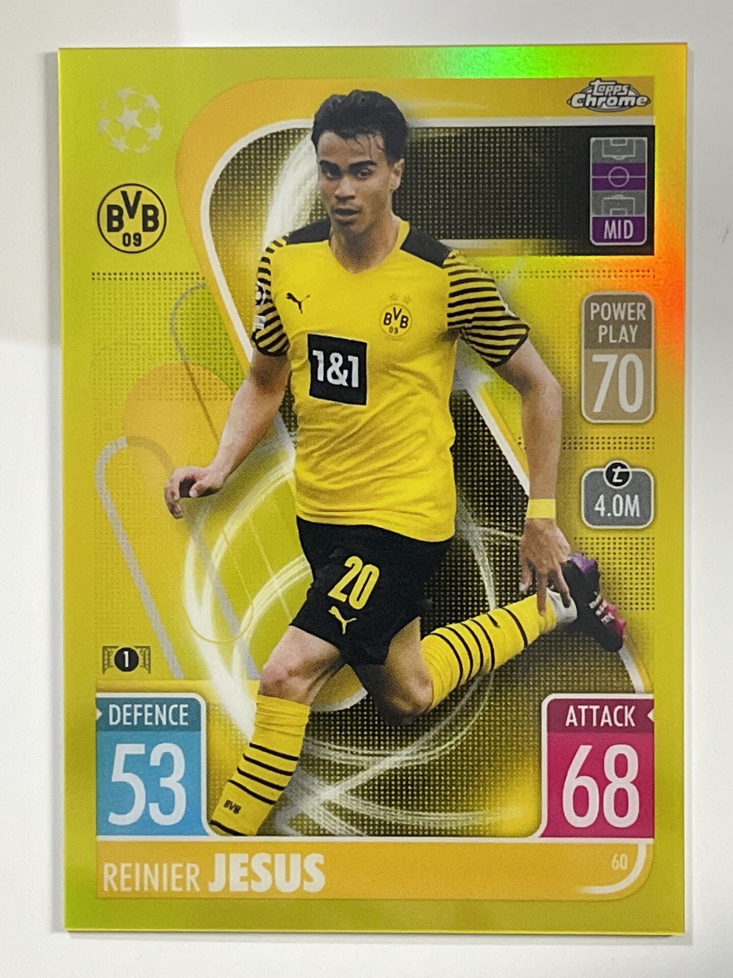 Reinier Jesus Yellow Parallel Topps Match Attax Chrome 2021 2022
