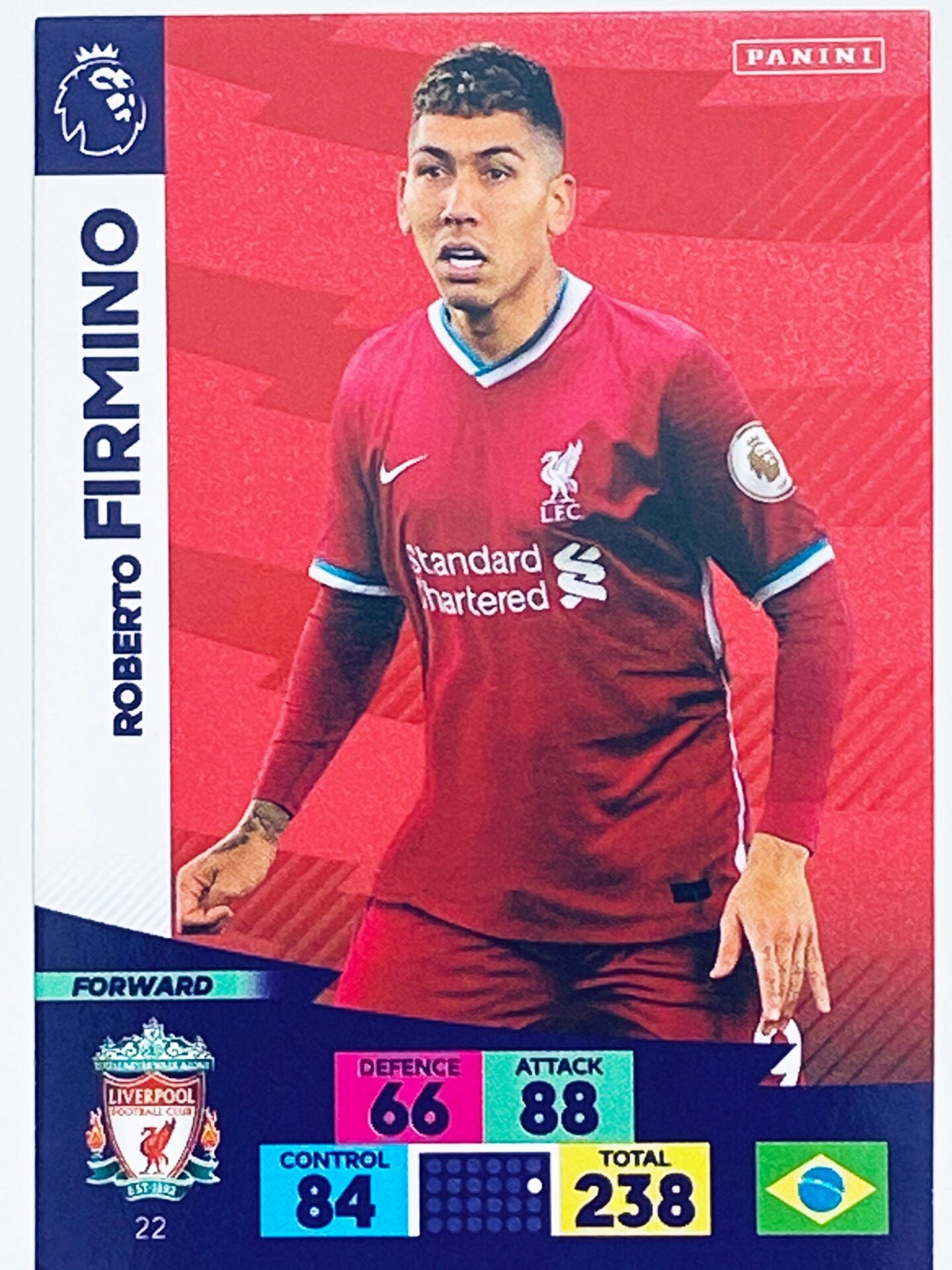 Roberto Firmino (Liverpool) Football Card – Premier League Adrenalyn XL 2020:21