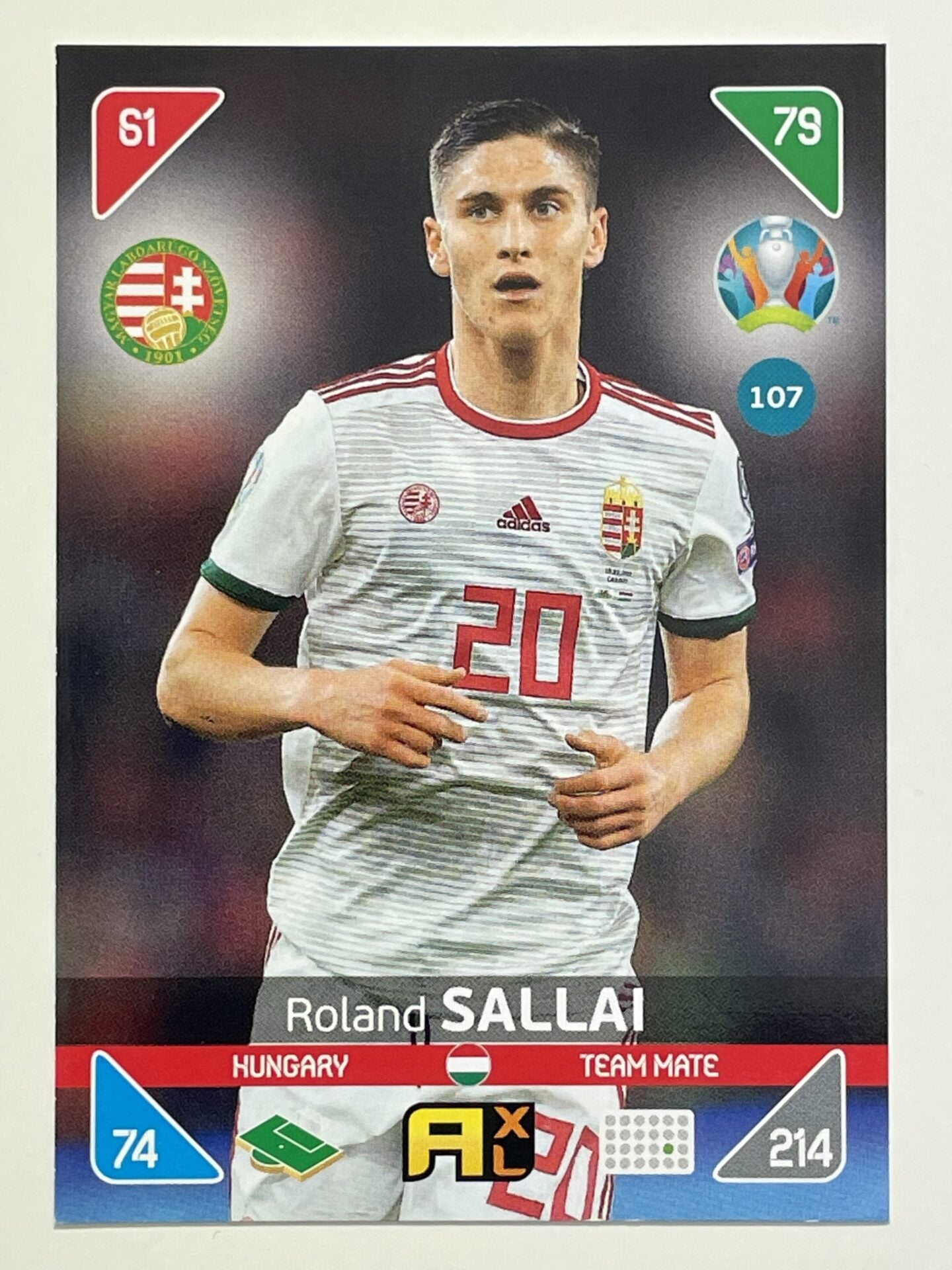 Roland Sallai Team Mates (Hungary) Football Card – Euro 2020 Andrenalyn XL