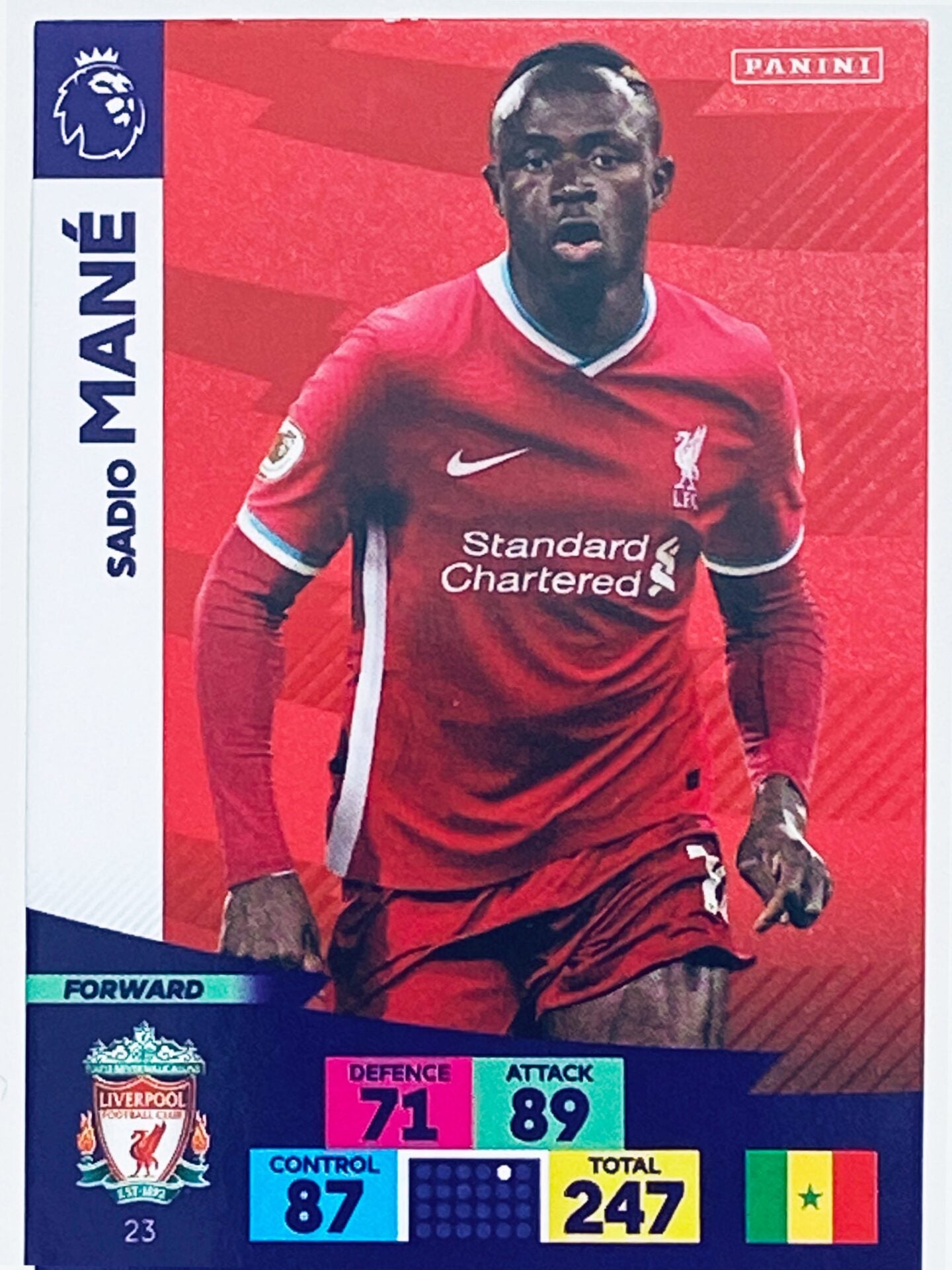 Sadio Mane (Liverpool) Football Card – Premier League Adrenalyn XL 2020:21