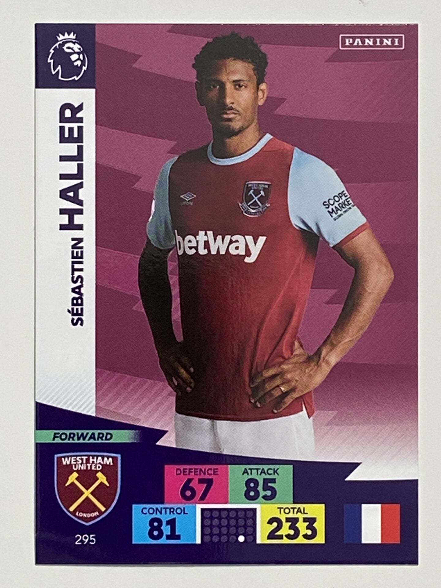 Sebastien Haller (West Ham) Football Card – Premier League Adrenalyn XL 2020:21