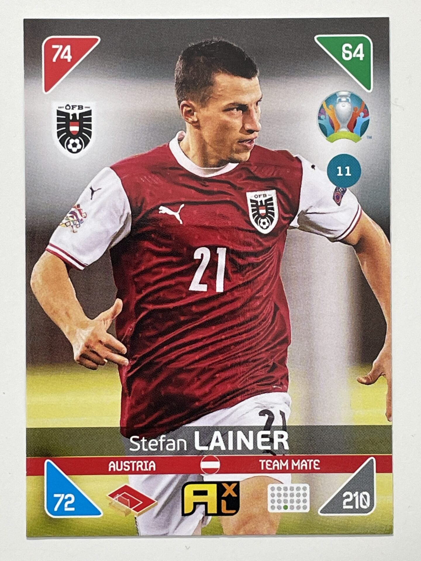 Stefan Lainer Team Mates (Austria) Football Card – Euro 2020 Adrenalyn XL