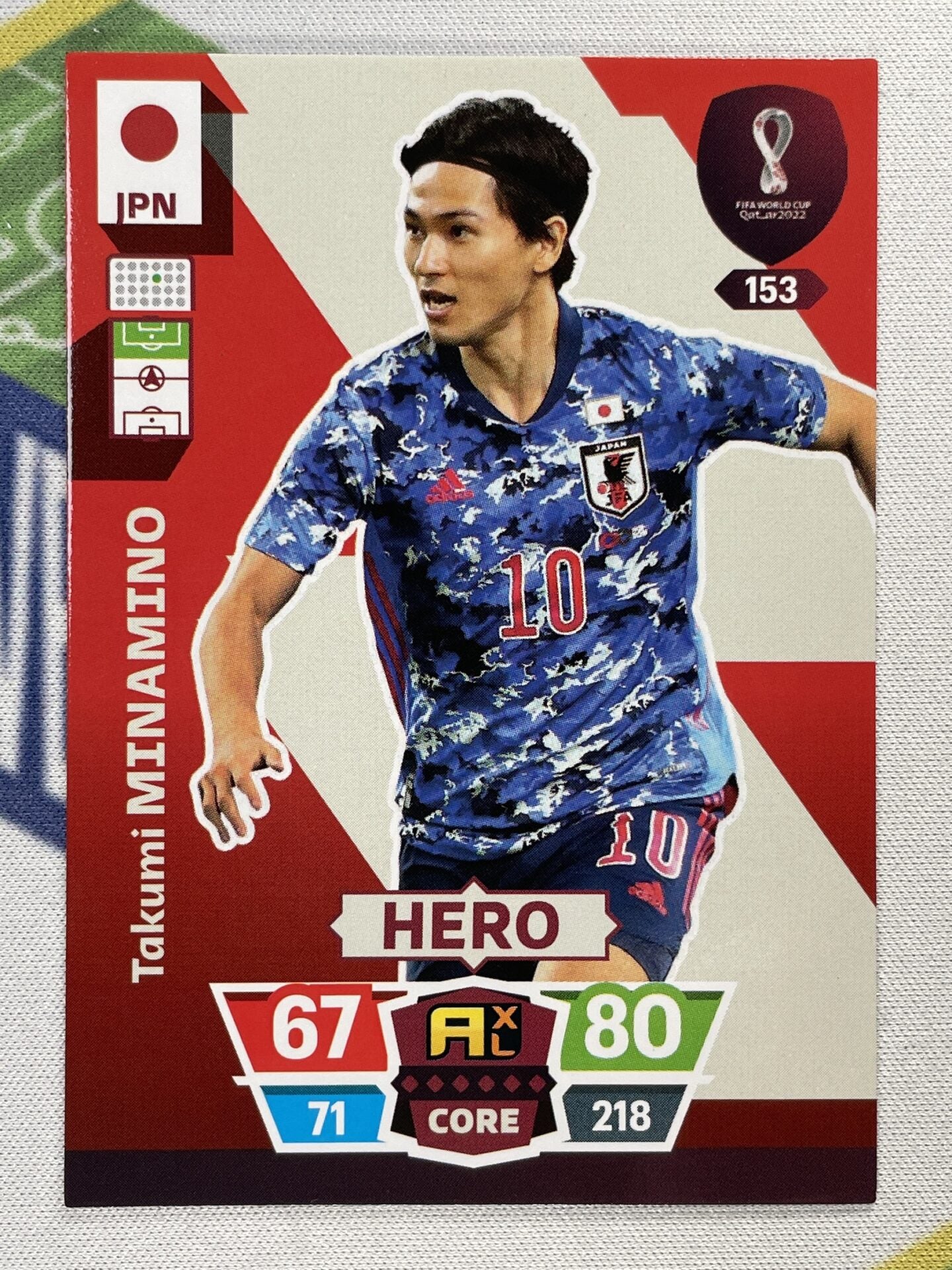 153 Takumi Minamino Japan Hero Panini World Cup 2022 Adrenalyn XL