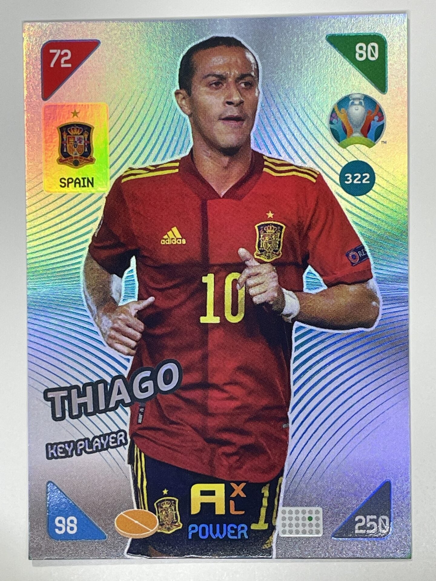 Thiago Key Players (Spain) Football Card – Euro 2020 Adrenalyn XL