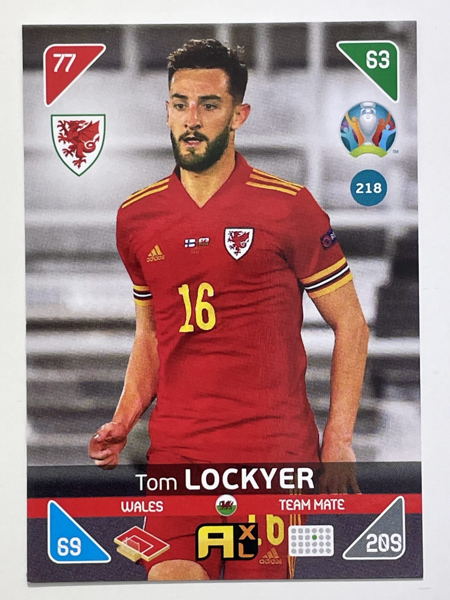 Tom Lockyer Team Mates (Wales) Football Card – Euro 2020 Adrenalyn XL