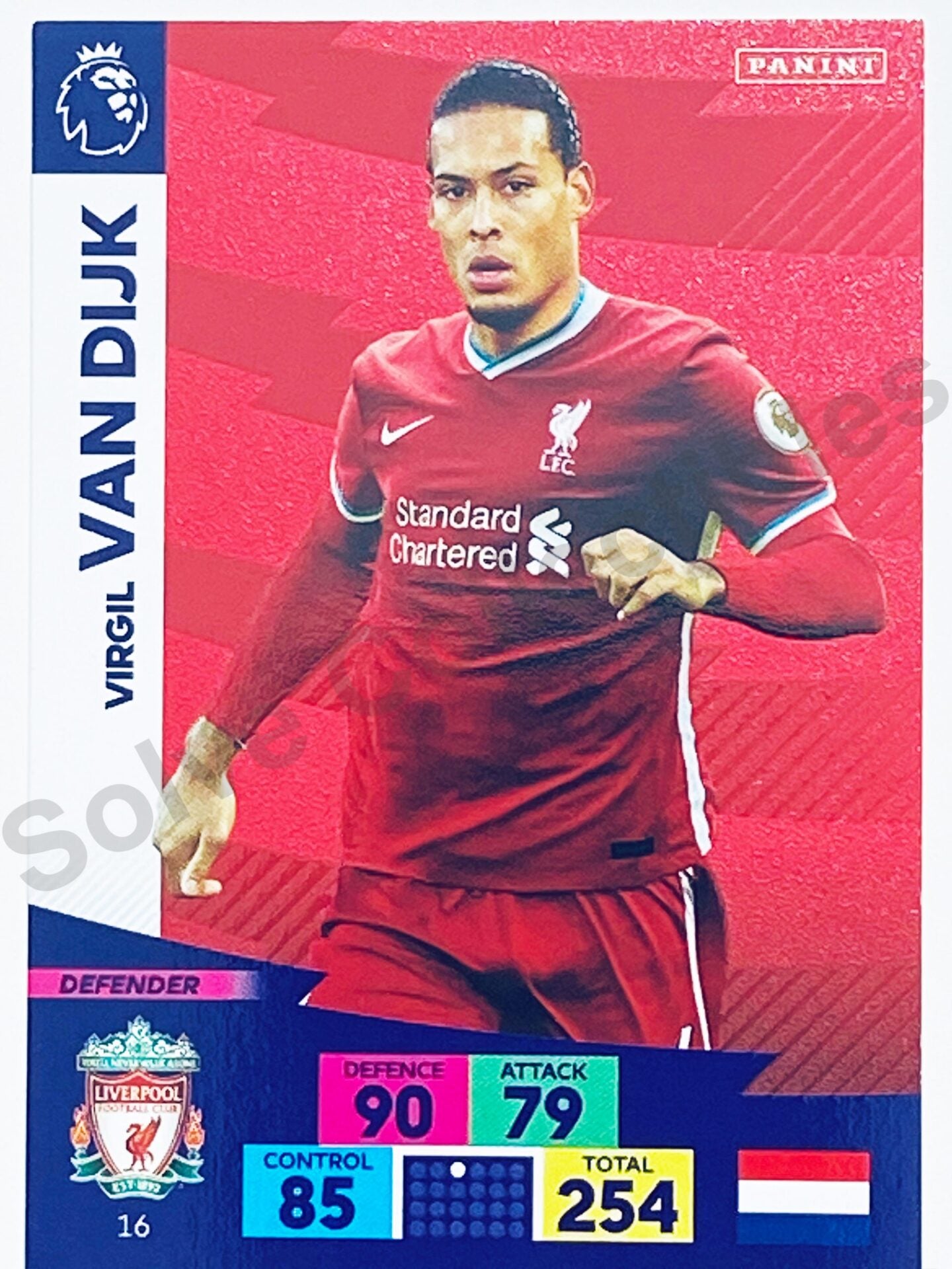 Virgil Van Dijk (Liverpool) Football Card – Premier League Adrenalyn XL 2020:21
