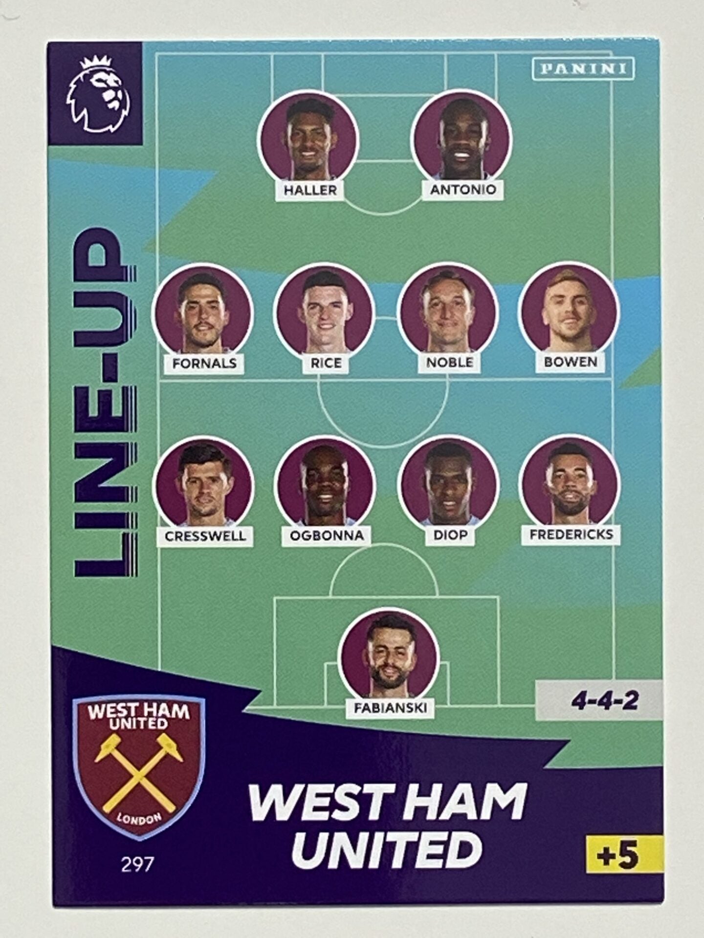 West Ham Lineup Football Card – Premier League Adrenalyn XL 2020:21