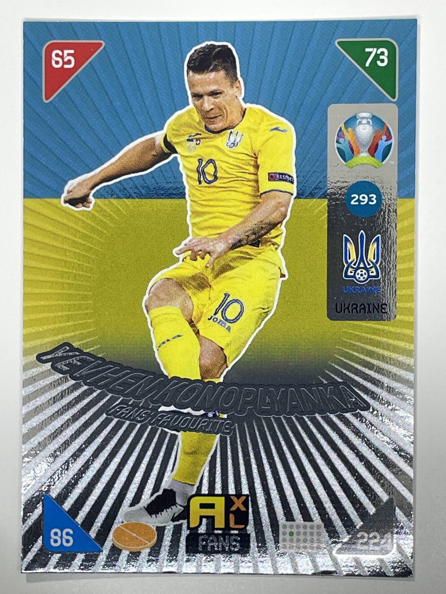 Yevhen Konoplyanka Fans Favourties (Ukraine) Football Card – Euro 2020 Adrenalyn XL