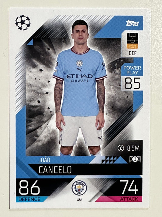 016. João Cancelo (Manchester City) – Topps Match Attax 2022:2023 card