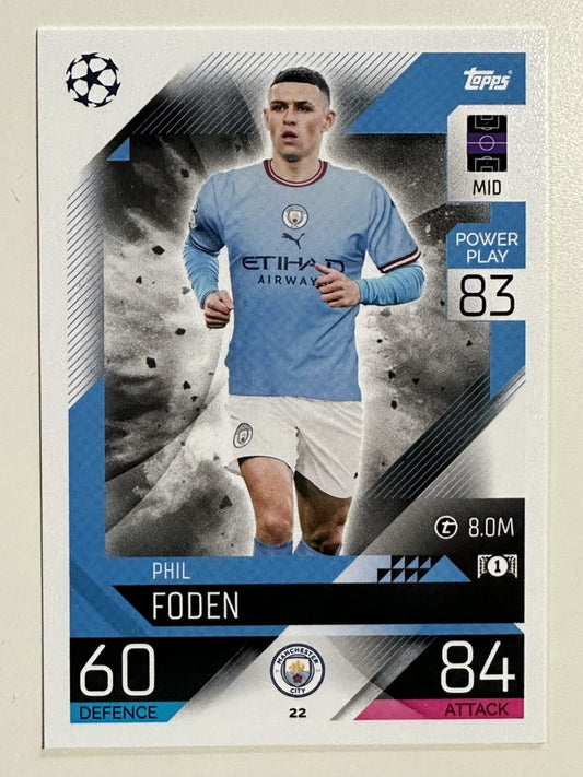 022. Phil Foden (Manchester City) – Topps Match Attax 2022:2023 card