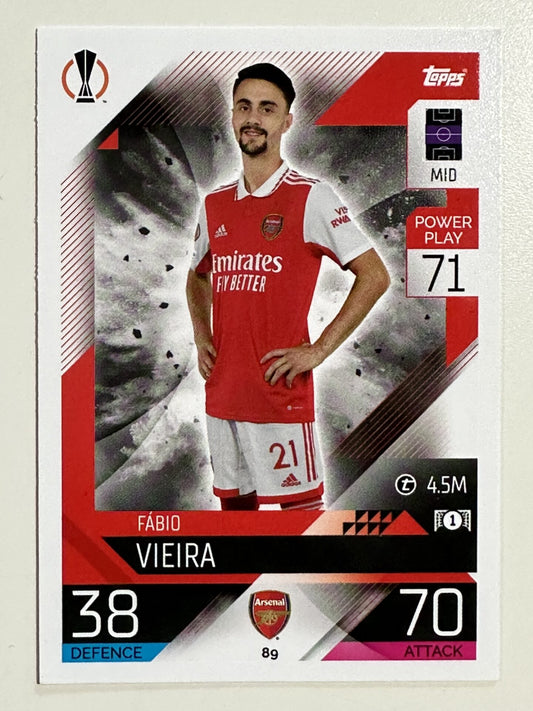 089. Fabio Vieira (Arsenal) – Topps Match Attax 2022:2023 card