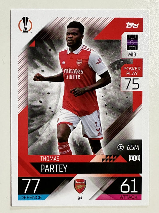 091. Thomas Partey (Arsenal) – Topps Match Attax 2022:2023 card