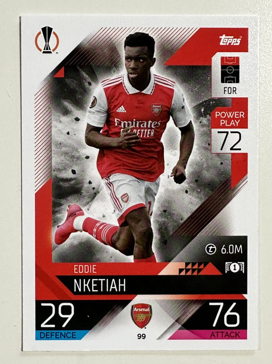 099. Eddie Nketiah (Arsenal) – Topps Match Attax 2022:2023 card