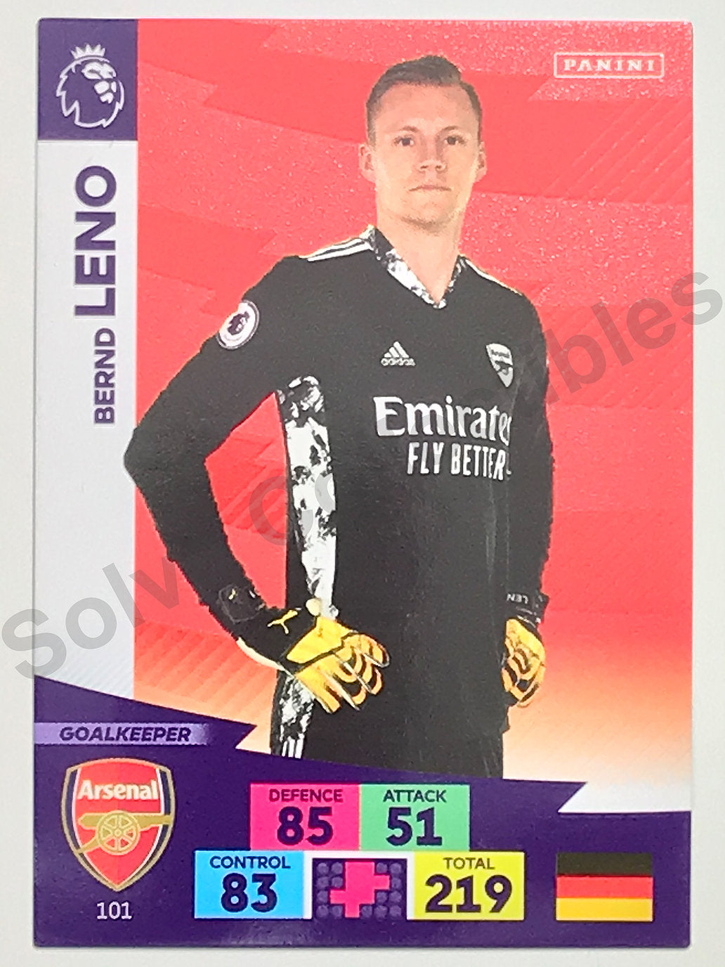 101. Bernd Leno – Panini Adrenalyn XL PL 2020:21 Football