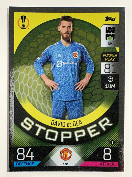 101. David De Gea (Manchester United) – Stopper – Topps Match Attax 2022:2023 card