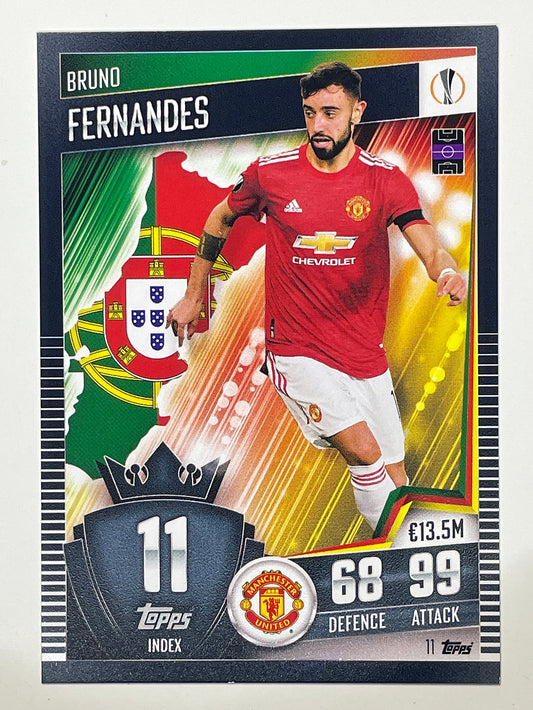 11. Bruno Fernandes (Manchester United) Football Card – Match Attax 101 2021 Card