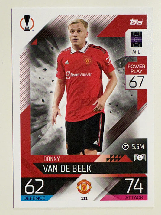 111. Donny van de Beek (Manchester United) – Topps Match Attax 2022:2023 card