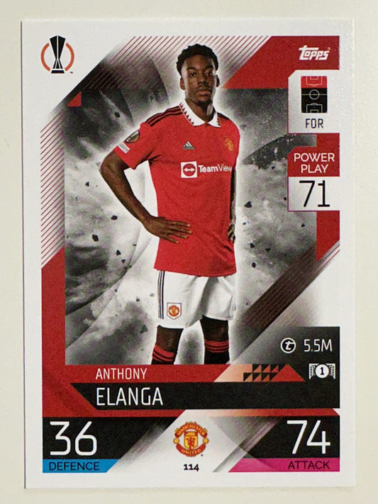 114. Anthony Elanga (Manchester United) – Topps Match Attax 2022:2023 card