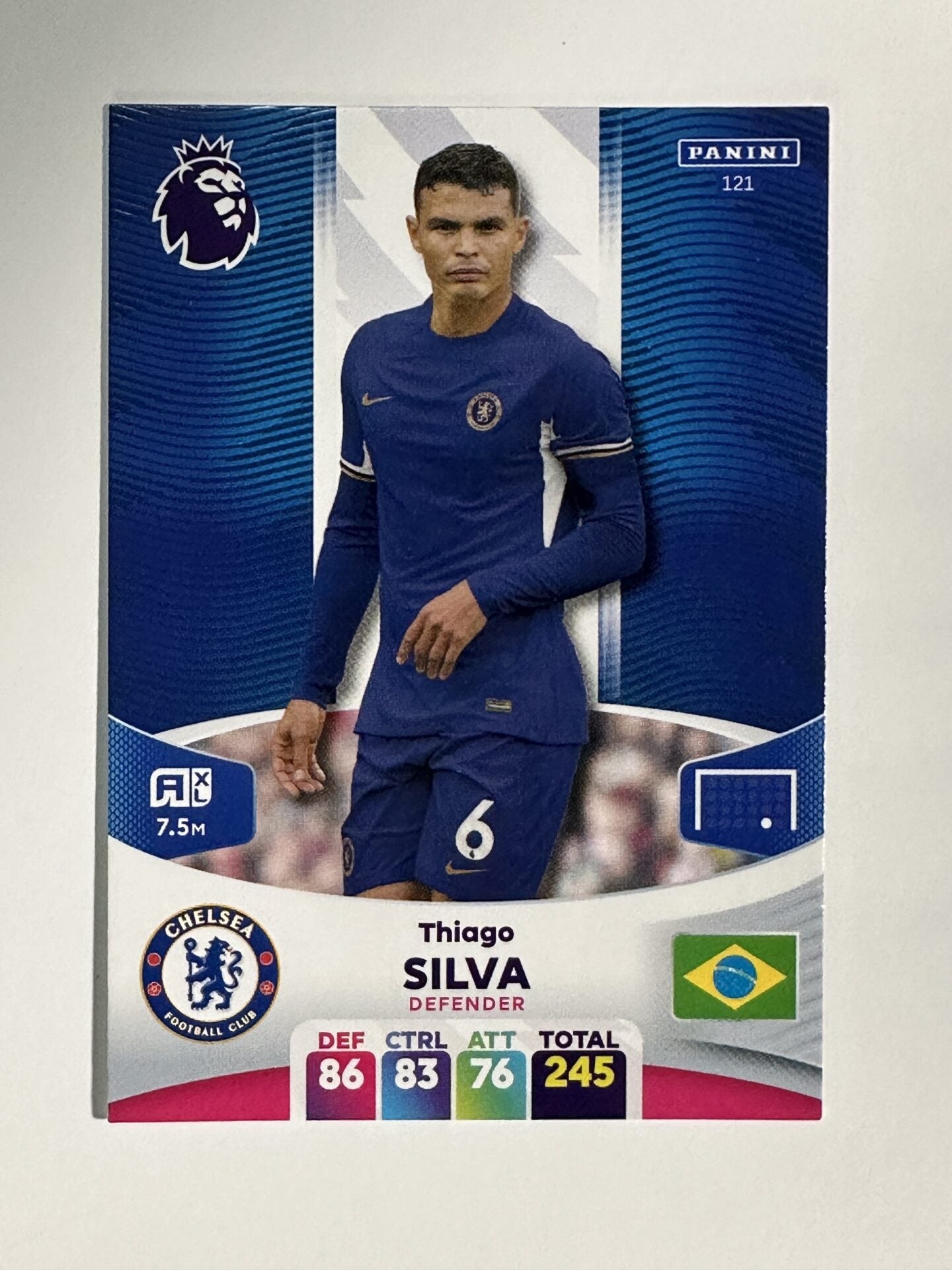 121 Thiago Silva Chelsea Base Panini Premier League Adrenalyn XL 2024 ...