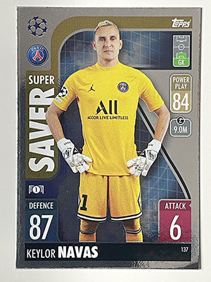 137.-Keylar-Navas-Super-Saver-Paris-Saint-Germain-Match-Attax-2021-22-Topps-Football-Card