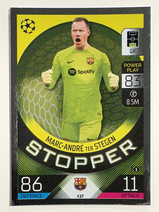 137. Marc-André ter Stegen (FC Barcelona) – Stopper – Topps Match Attax 2022:2023 card
