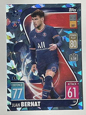 139.-Juan-Bernat-Crystal-Foil-Parallel-PSG-Match-Attax-2021-22-Topps-Football-Card
