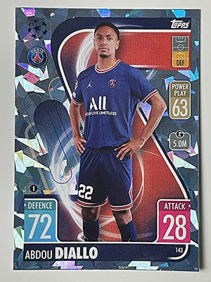 143.-Abdou-Diallo-Crystal-Foil-Parallel-PSG-Match-Attax-2021-22-Topps-Football-Card
