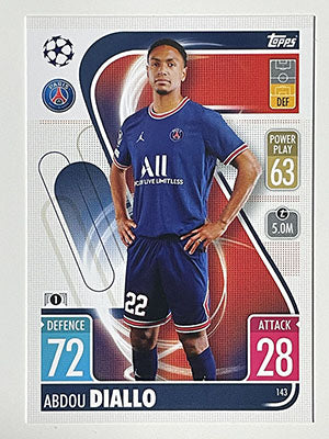 143.-Abdou-Diallo-Paris-Saint-Germain-Match-Attax-2021-22-Topps-Football-Card