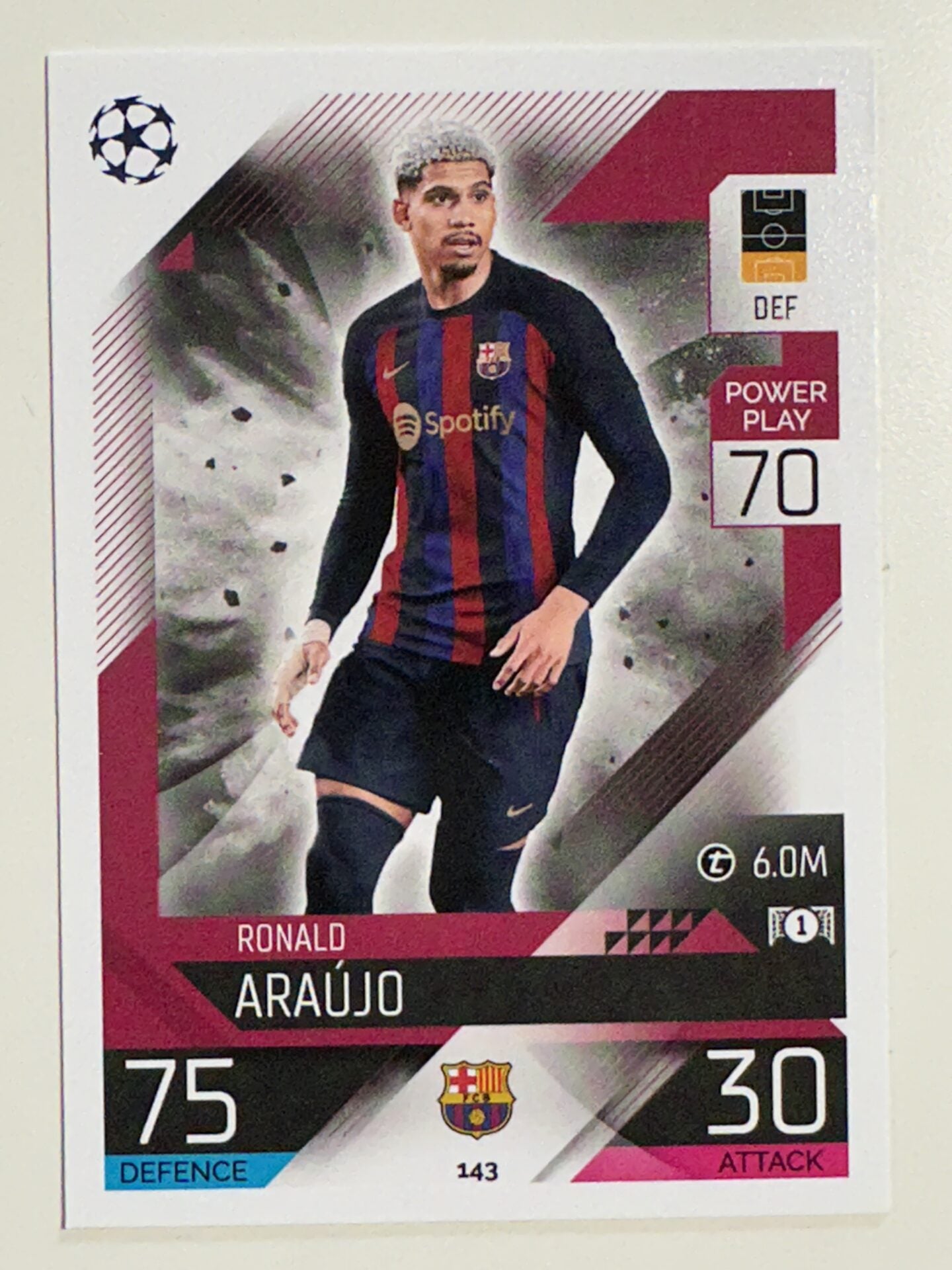 143. Ronald Araújo (FC Barcelona) – Topps Match Attax 2022:2023 card