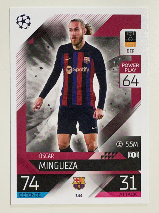 144. Óscar Mingueza (FC Barcelona) – Topps Match Attax 2022:2023 card