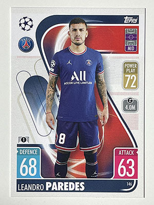 146.-Leandro-Paredes-Paris-Saint-Germain-Match-Attax-2021-22-Topps-Football-Card