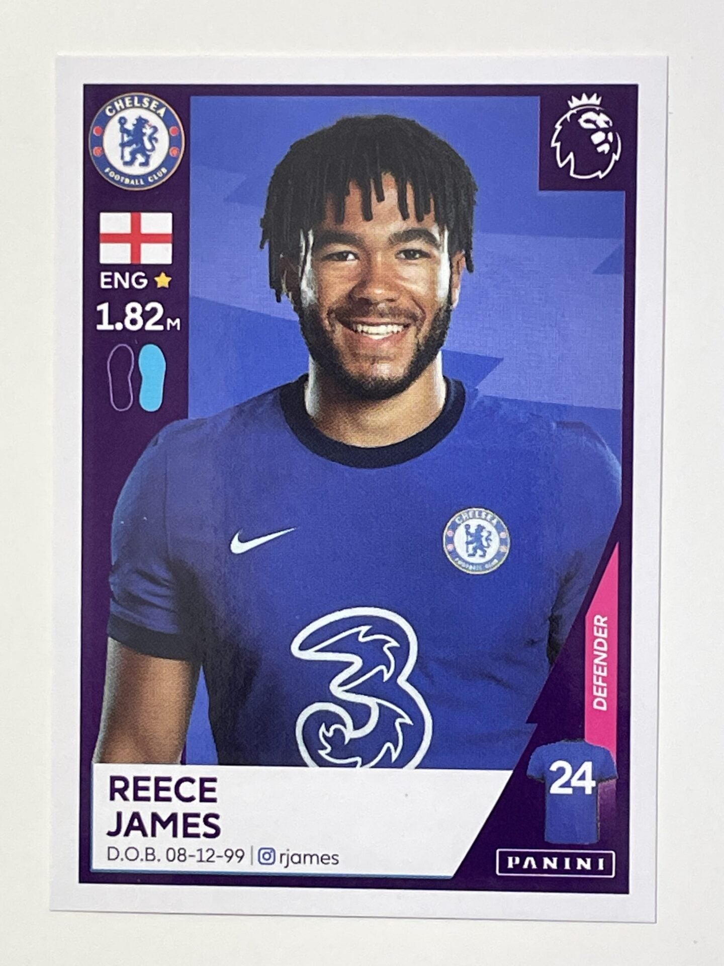 Angel Reece Sticker 149 Reece James (Chelsea) Premier League 2021 Stickers – Solve Collectibles