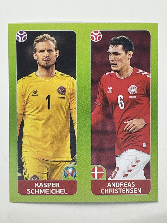 150a:b. Kasper Schmeichel & Andreas Christensen (Denmark) – Euro 2020 Stickers