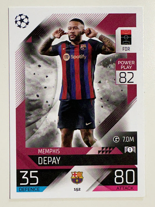 152. Memphis Depay (FC Barcelona) – Topps Match Attax 2022:2023 card