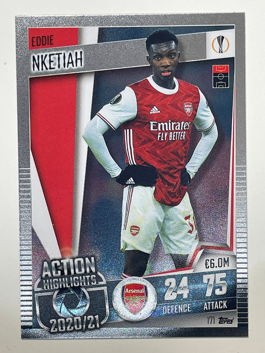 171. Eddie Nketiah (Arsenal) Football Card – Match Attax 101 2021 Card