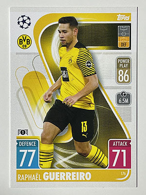 176.-Raphael-Guerreiro-Borussia-Dortmund-Match-Attax-2021-22-Topps-Football-Card