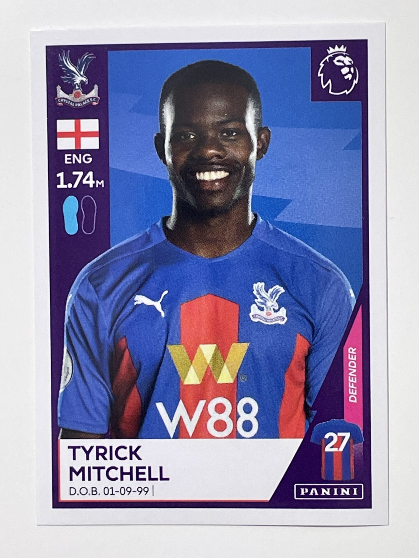Ty Mitchell Sticker 177 Tyrick Mitchell (Crystal Palace) Premier League 2021 Stickers ...