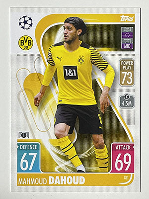 181.-Mamoud-Dahoud-Borussia-Dortmund-Match-Attax-2021-22-Topps-Football-Card