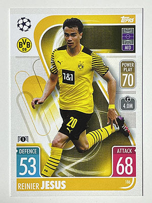 186.-Reinier-Jesus-Borussia-Dortmund-Match-Attax-2021-22-Topps-Football-Card