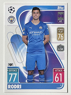 019 Rodri (Manchester City) Match Attax 2021/22 – Solve Collectibles