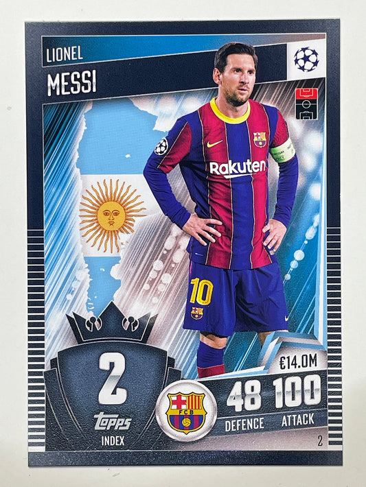 2. Lionel Messi (FC Barcelona) Football Card – Match Attax 101 2021 Card