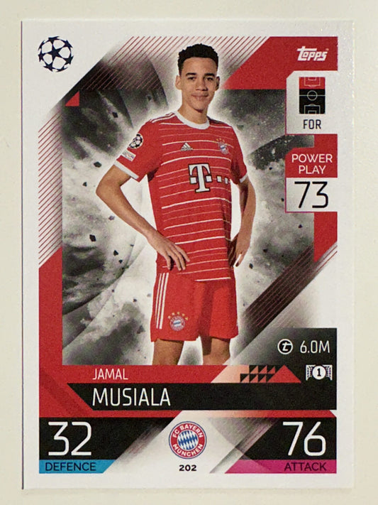 202. Jamal Musiala (FC Bayern München) &#8211; Topps Match Attax 2022:2023 card