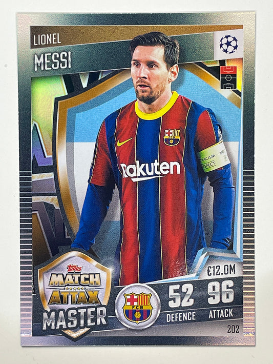 202. Lionel Messi (FC Barcelona) Football Card – Match Attax 101 2021 Card