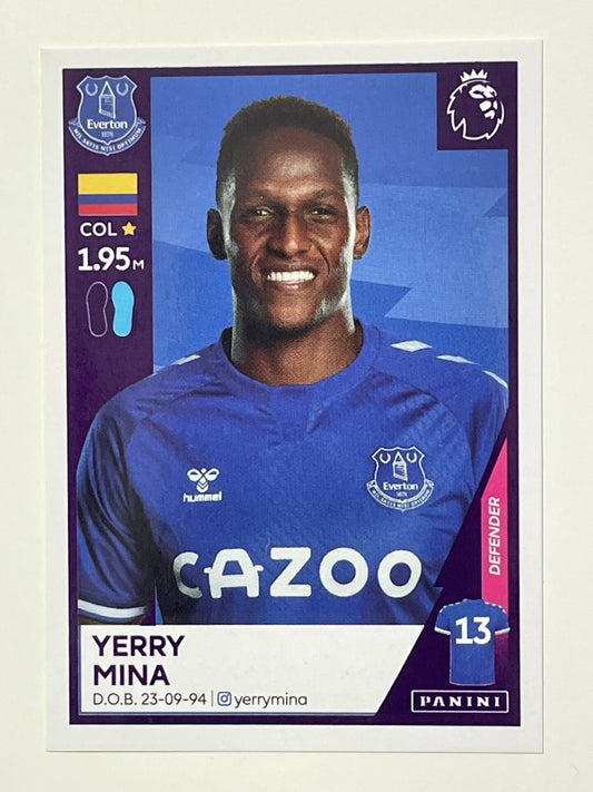 204 Yerry Mina Sticker Everton Premier League 2021 Football Sticker