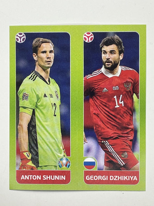 204a:b. Anton Shunin & Georgi Dzhikiya (Russia) – Euro 2020 Stickers
