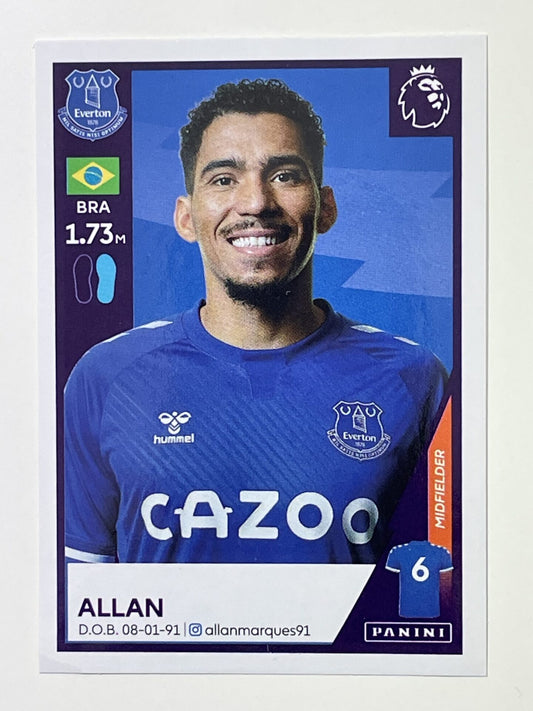 208 Allan Sticker Everton Premier League 2021 Football Sticker