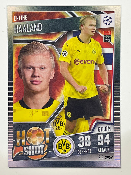 213. Erling Haaland (Borussia Dortmund) Football Card – Match Attax 101 2021 Card