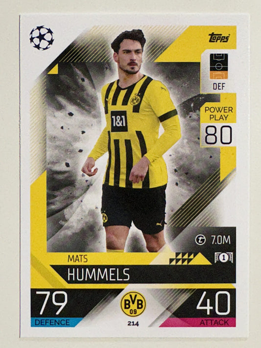 214. Mats Hummels (Borussia Dortmund) – Topps Match Attax 2022:2023 card